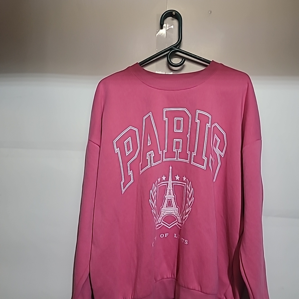No Boundaries Pink Paris Sweatshirt